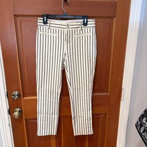 Pinstripe capri pants